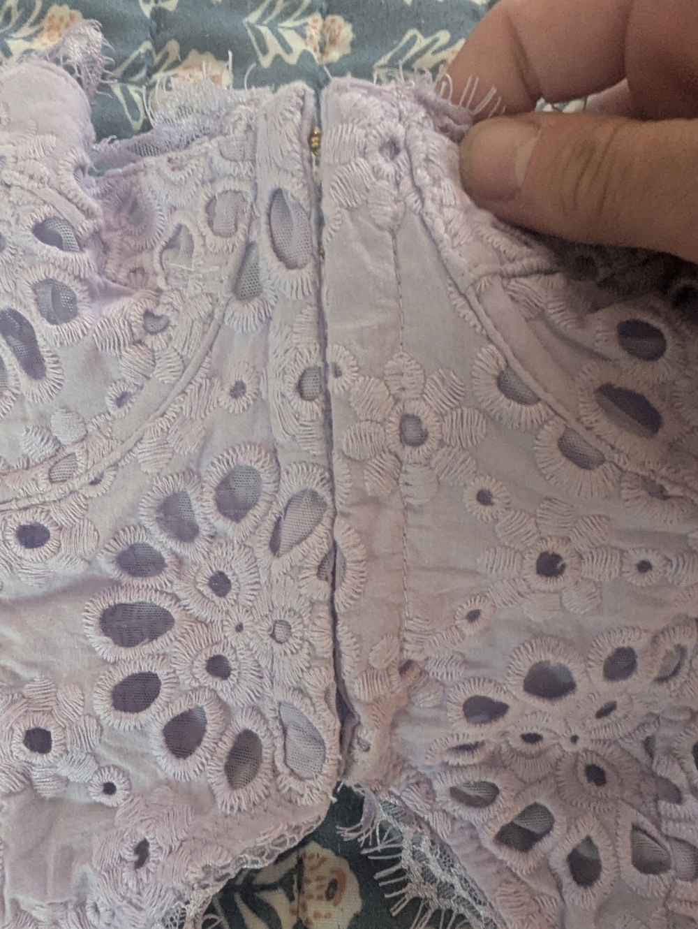 Anthropologie The Giselle Lace Bustier Eyelet Edition Lavender sz S Flirty - Picture 5 of 12